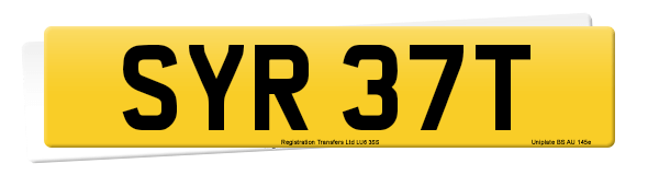 Registration number SYR 37T